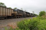 NS 4207 trailing on train 568, going down the siding at Cove PA